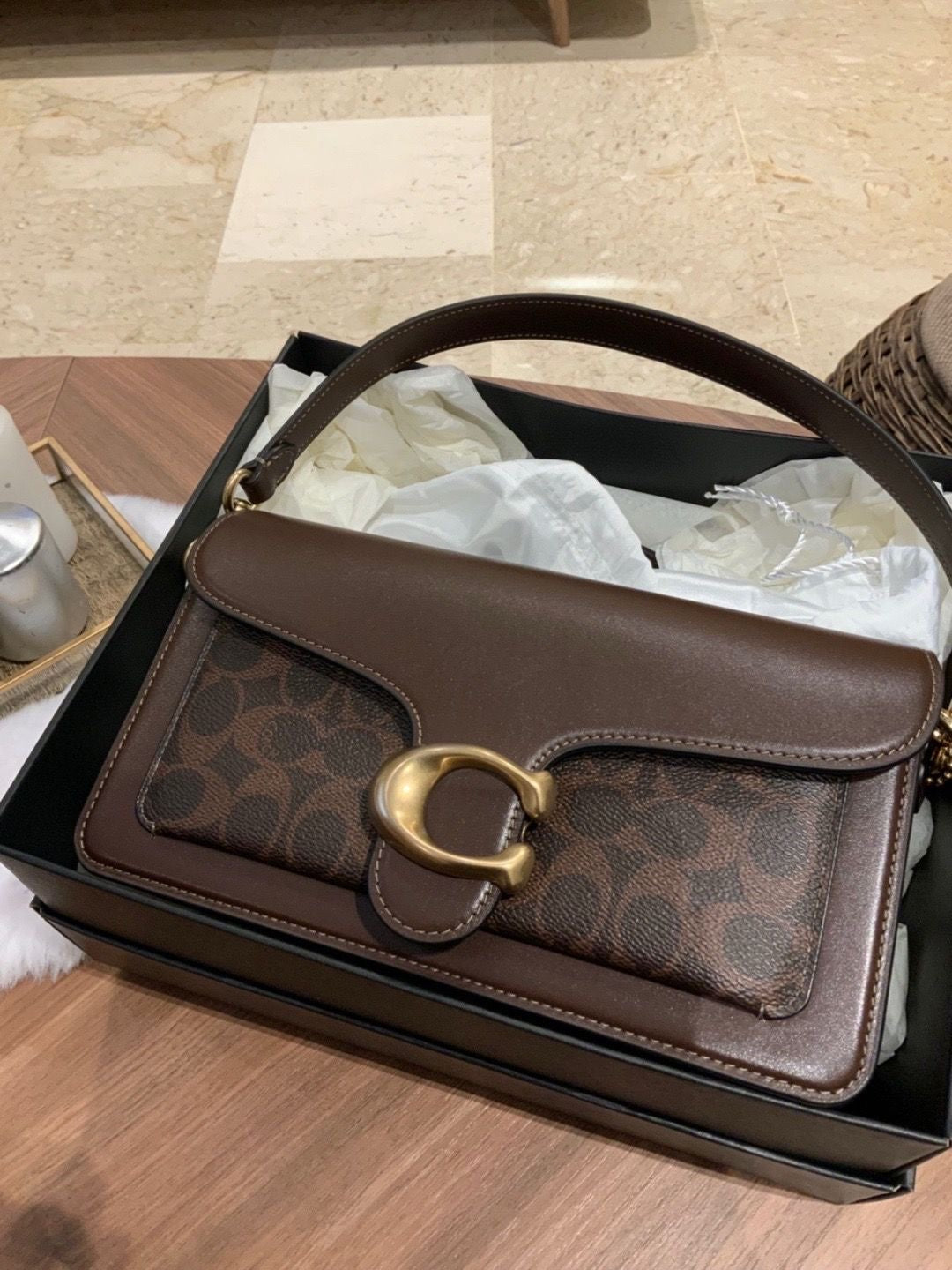 Pre Order - Brown Coach Tabby Signature Shoulder Bag ( Retail Price £375 )