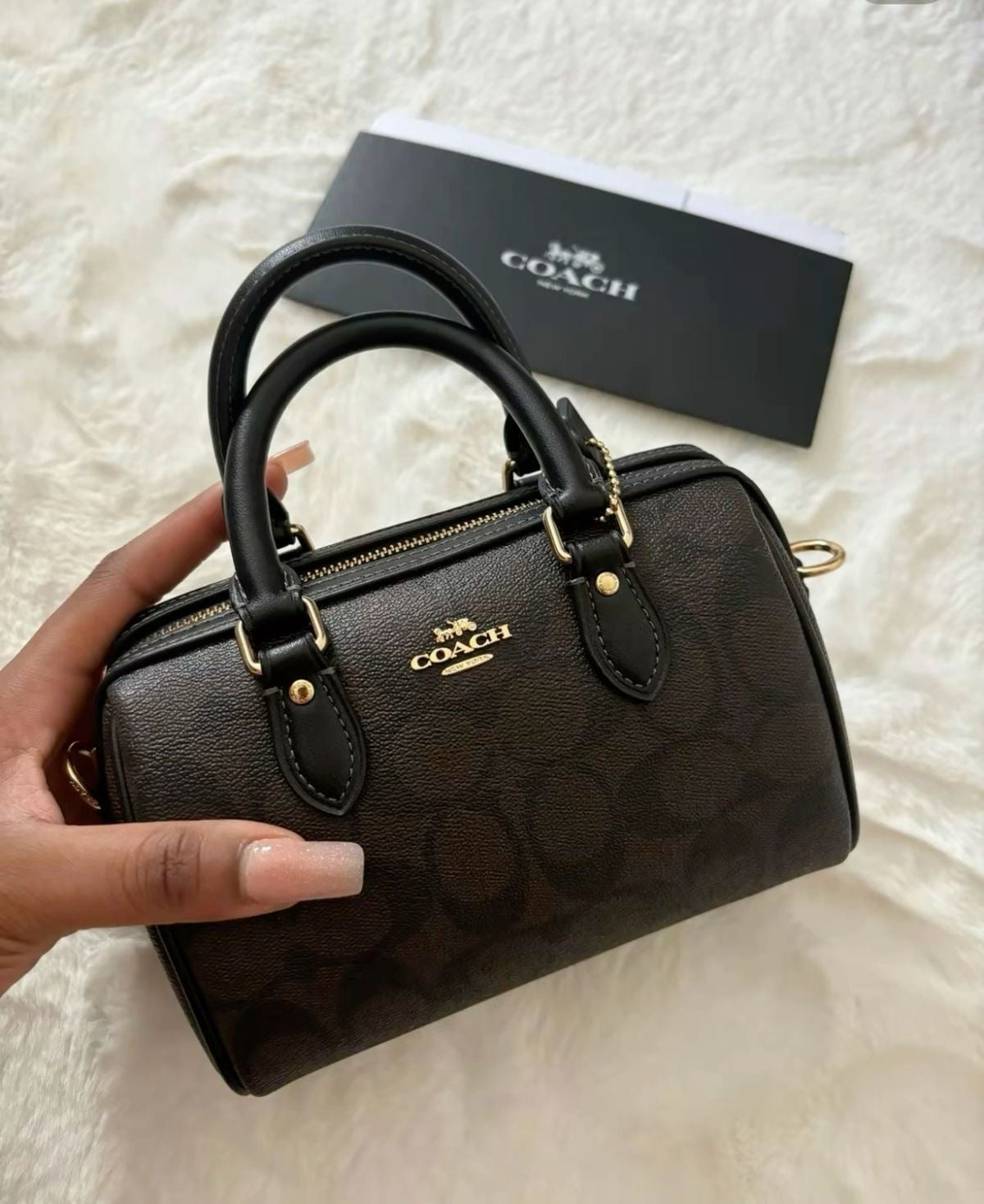 Pre Order - Brown Coach Rowan Bag Mini ( Retail Price £239 )